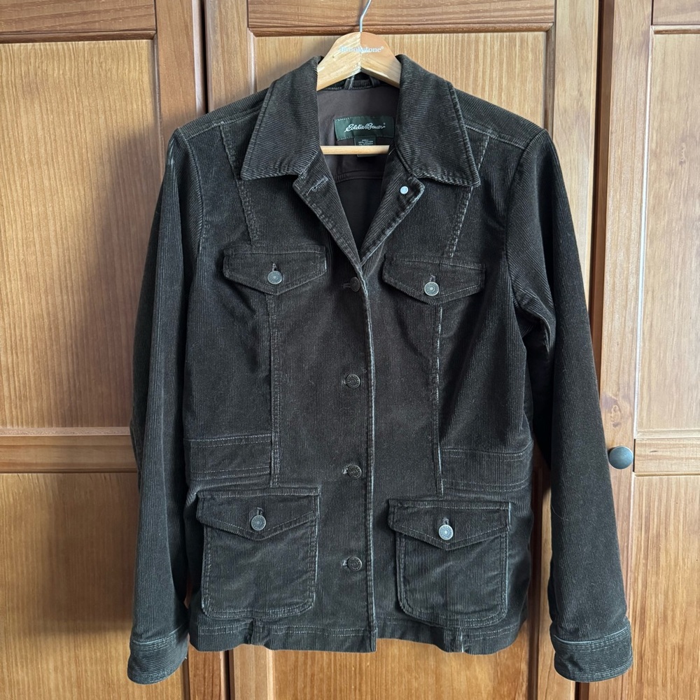 Eddie Bauer Chocolate Brown Corduroy Jacket medium Gilmore Girls